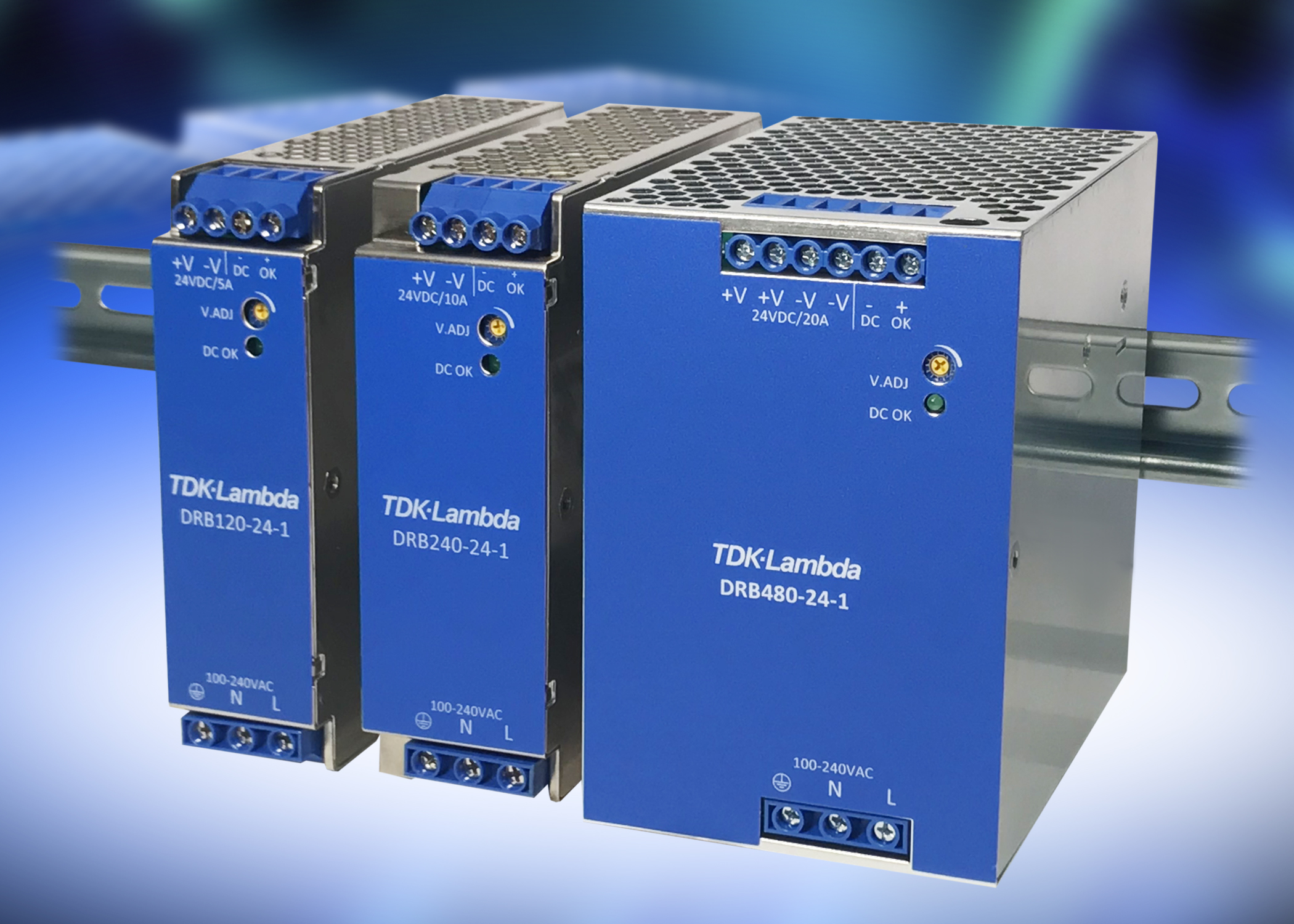 DRB 15-480W Single Output DIN Rail Power Supplies